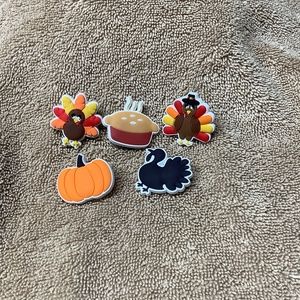 Thanksgiving 5 piece shoe charm set for Crocs
